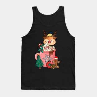 Cute and Lovely Animals with Christmas Vibes Tank Top